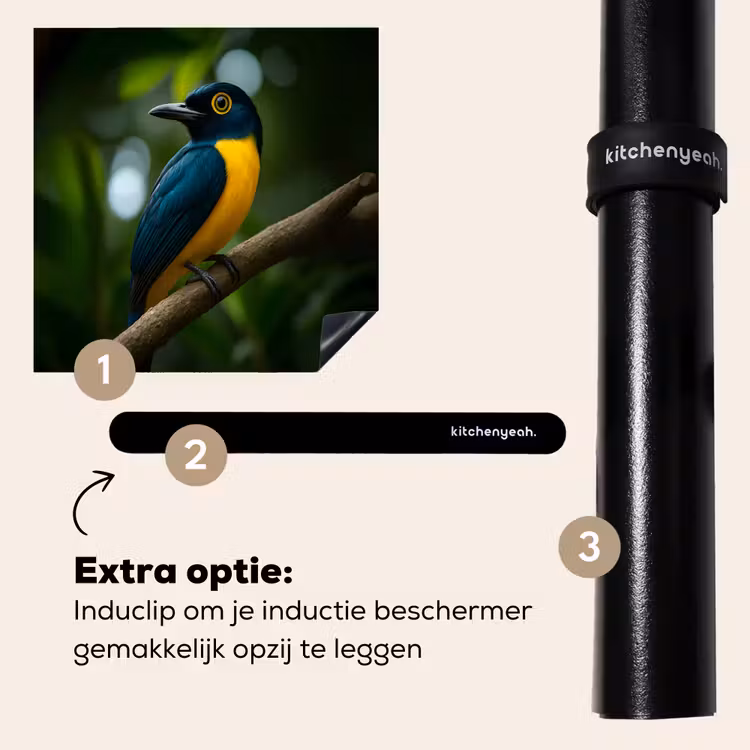Inductie beschermer - Vogel - Tak - Geel - Bladeren — 8