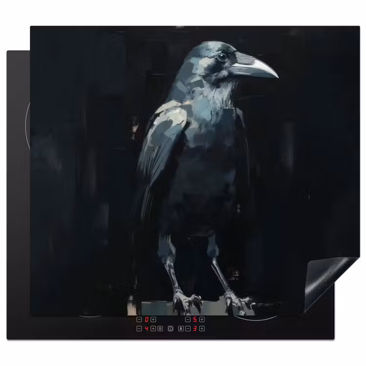 Inductie beschermer - Raaf - Vogels - Zwart — 1