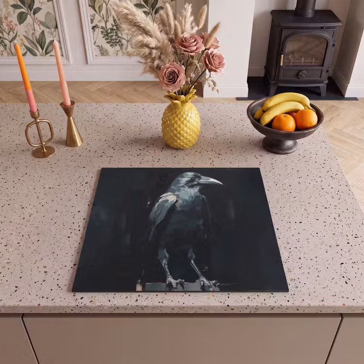 Inductie beschermer - Raaf - Vogels - Zwart — 3