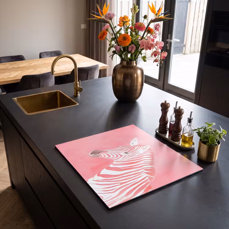 Inductie beschermer - Zebra - Pink - Verf — 2