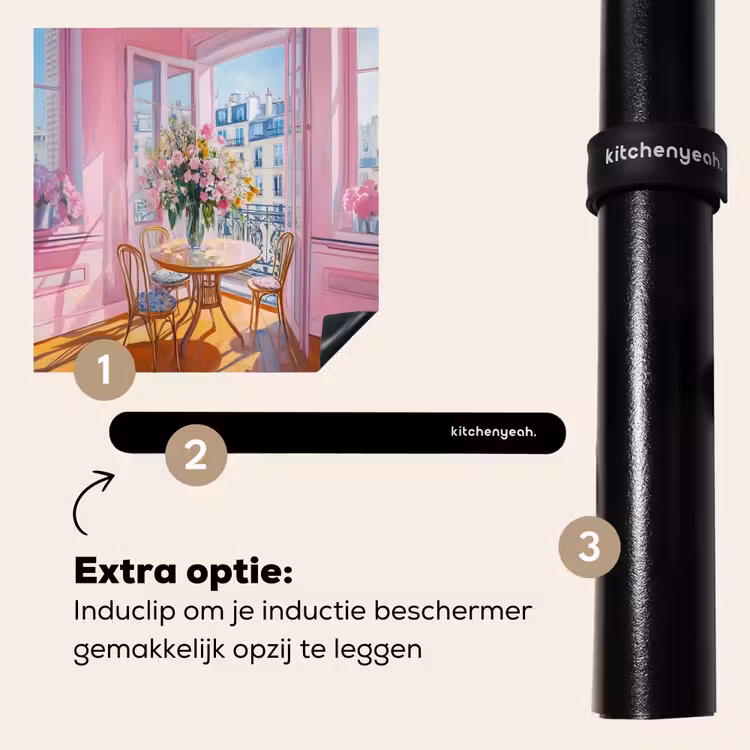 Inductie beschermer - Pink - City - Bloemen — 8