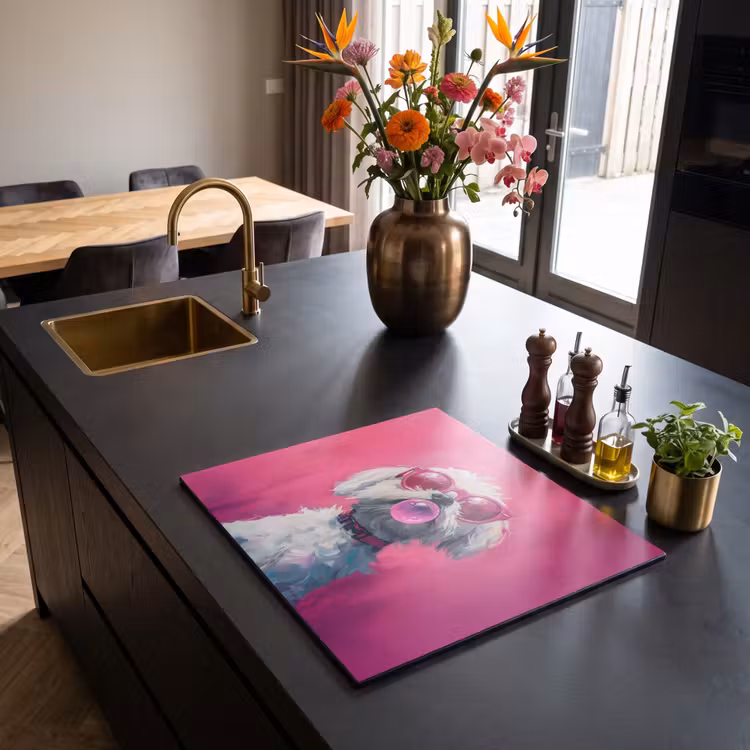 Inductie beschermer - Pink - Hond - Bubbel — 2