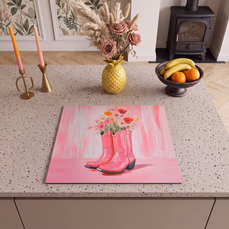 Inductie beschermer - Roze - Bloemen - Cowboy — 3