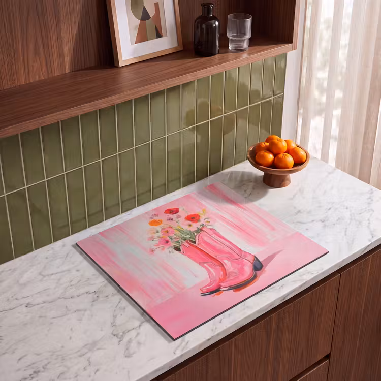 Inductie beschermer - Roze - Bloemen - Cowboy — 4