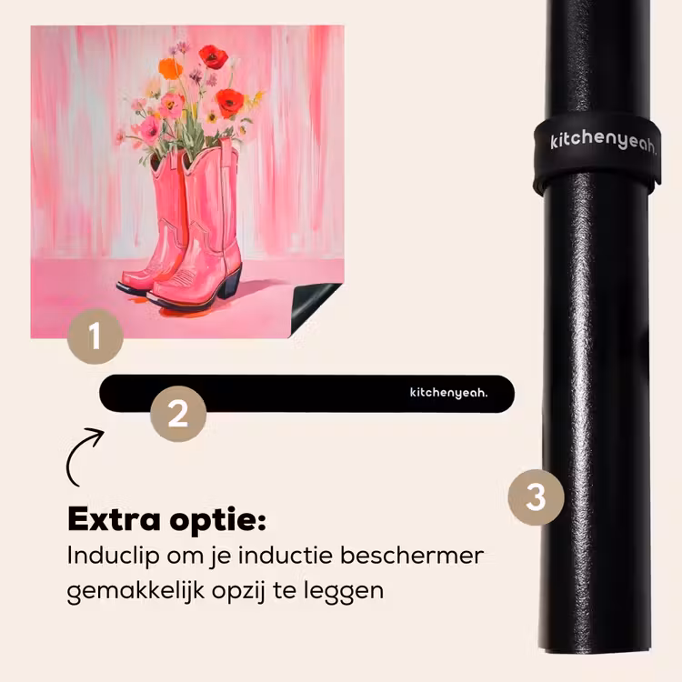 Inductie beschermer - Roze - Bloemen - Cowboy — 8