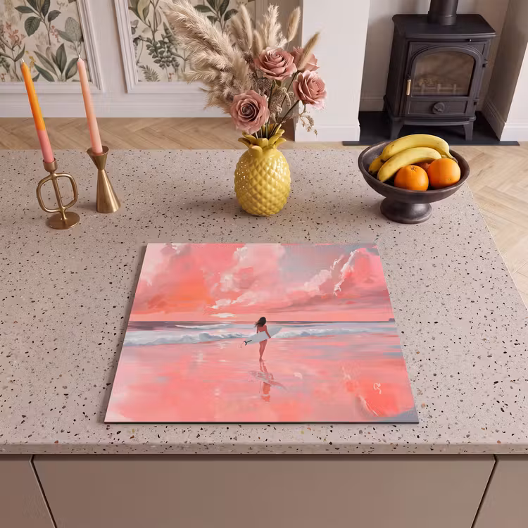 Inductie beschermer - Roze - Surfen - Zee — 3