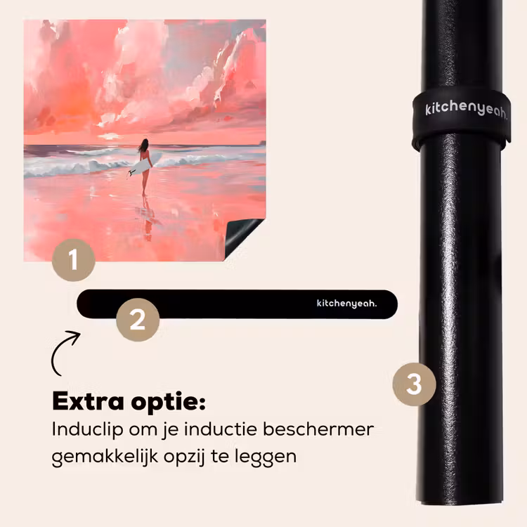 Inductie beschermer - Roze - Surfen - Zee — 8