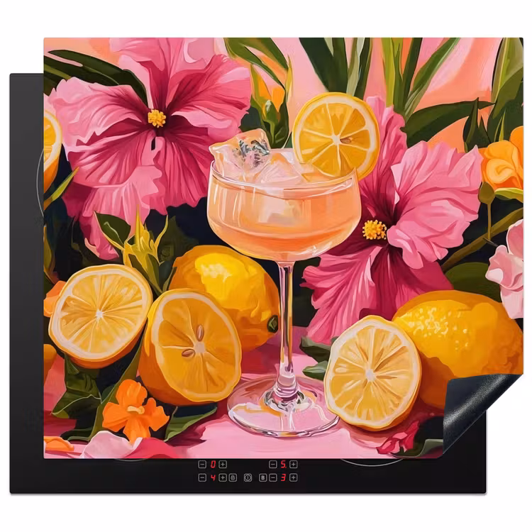 Inductie beschermer - Drink - Bloemen - Yellow — 1