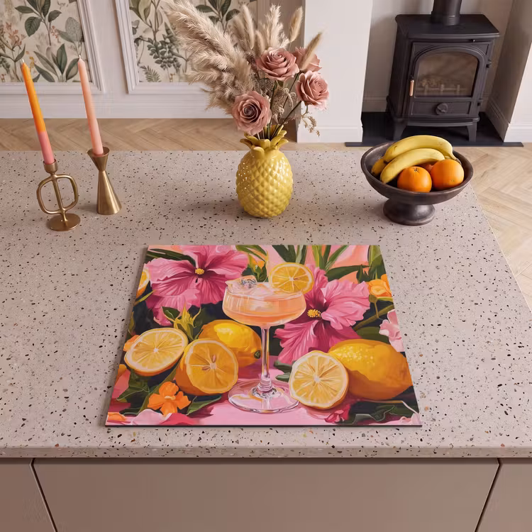 Inductie beschermer - Drink - Bloemen - Yellow — 3