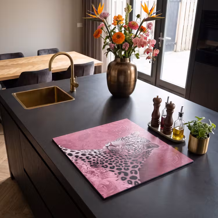 Inductie beschermer - Panter - Luxe - Roze — 2