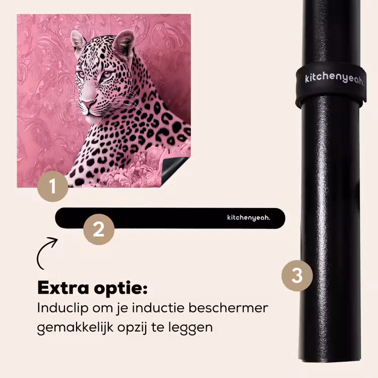 Inductie beschermer - Panter - Luxe - Roze — 8