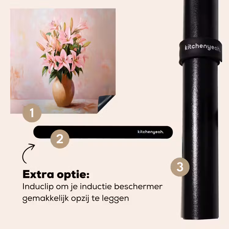 Inductie beschermer - Vaas - Bloemen - Roze — 8