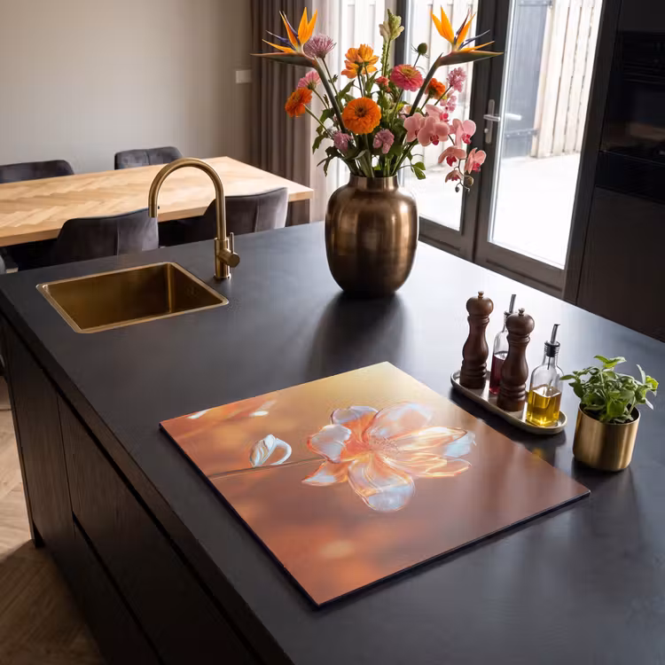 Inductie beschermer - Glazen - Bloem - Zonlicht — 2