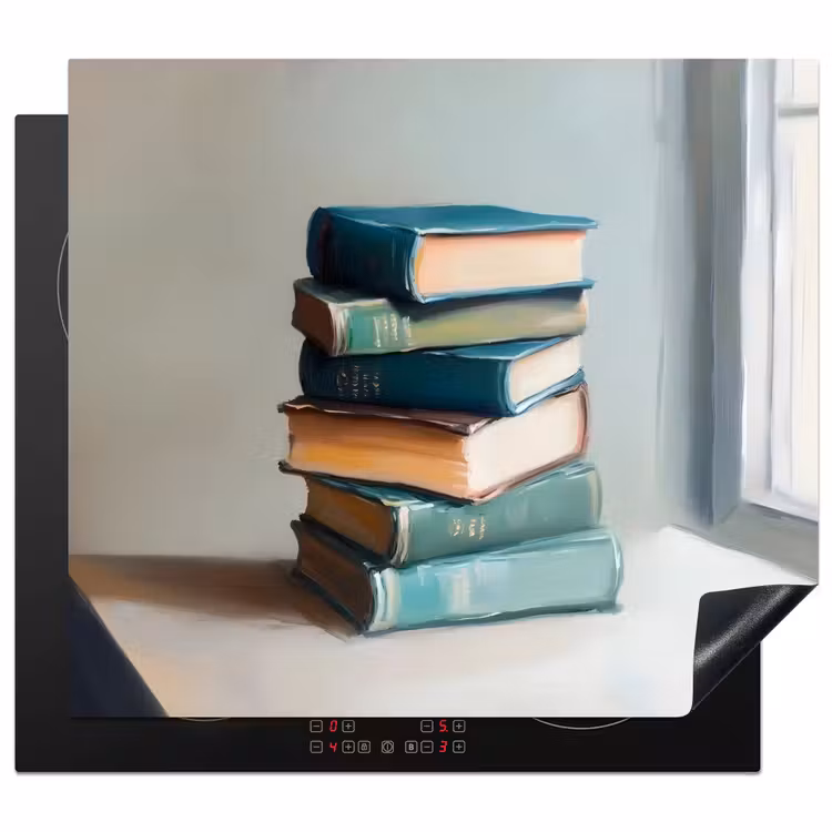 Inductie beschermer - Stapel - Boeken - Groen - Daglicht — 1