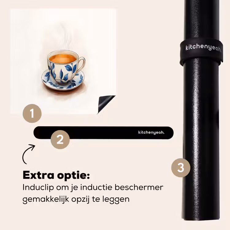 Inductie beschermer - Theekop - Bladeren - Blauw — 8