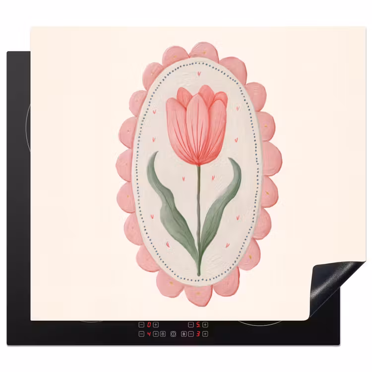 Inductie beschermer - Tulp - Lijst - Ovaal - Illustratie — 1