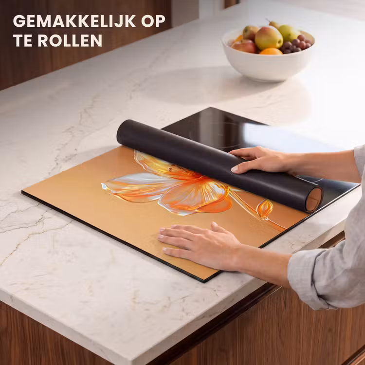 Inductie beschermer - Glazen - Bloem - Oranje — 7