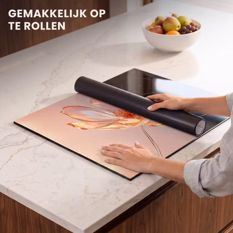 Inductie beschermer - Glazen - Bloem - Roze — 7