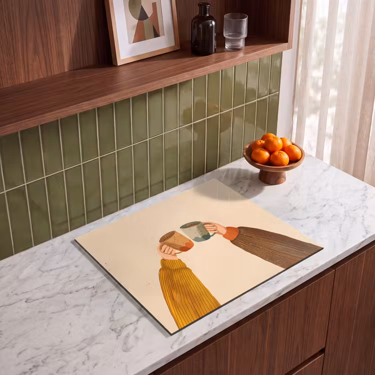 Inductie beschermer - Illustratie - Mokken - Proosten - Bruin — 4