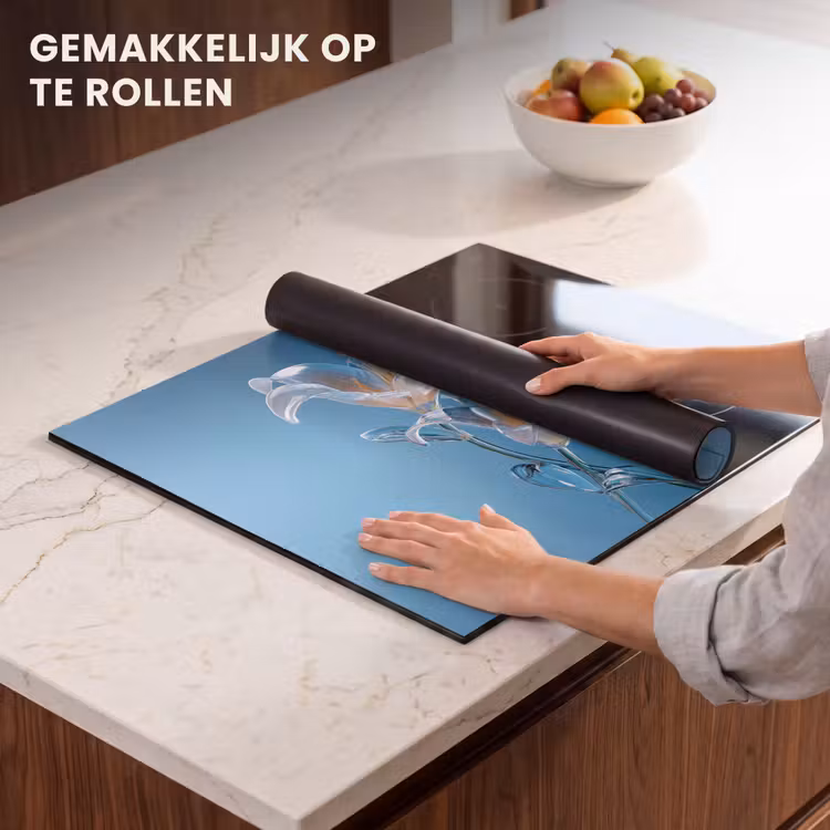 Inductie beschermer - Lelies - Blauw - Glazen — 7