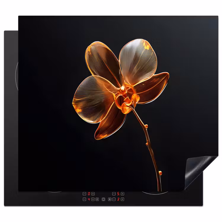 Inductie beschermer - Orchidee - Doorzichtig - Bloem — 1