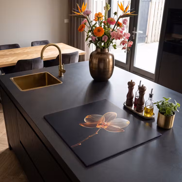 Inductie beschermer - Orchidee - Doorzichtig - Bloem — 2