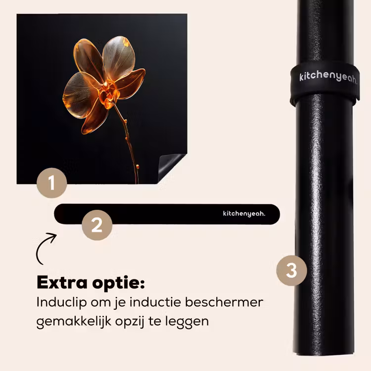 Inductie beschermer - Orchidee - Doorzichtig - Bloem — 8