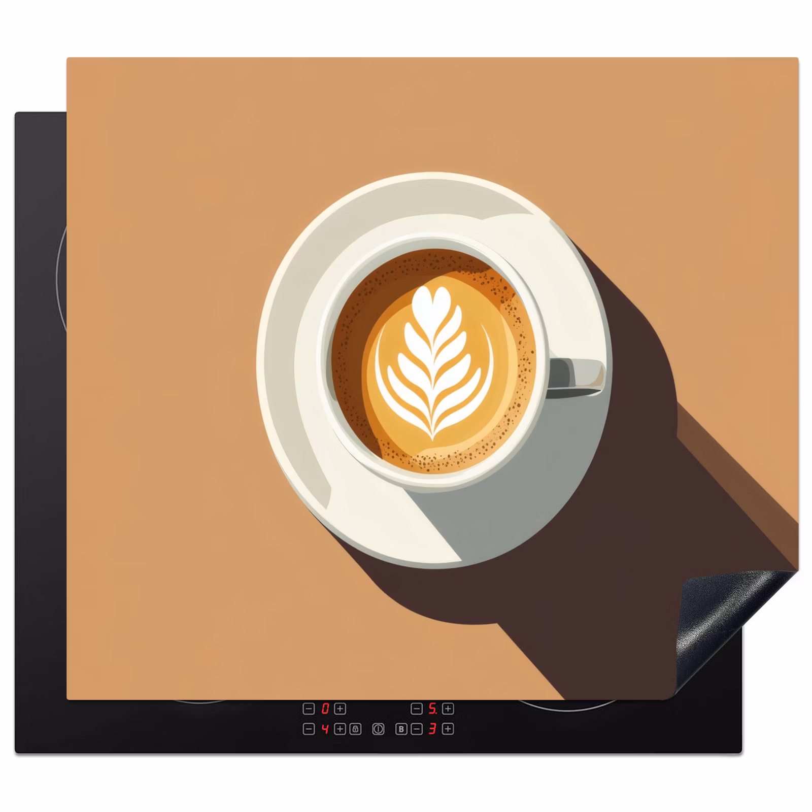 Inductie beschermer - Cappuccino - Kop - Schotel - Minimalitisch — 1