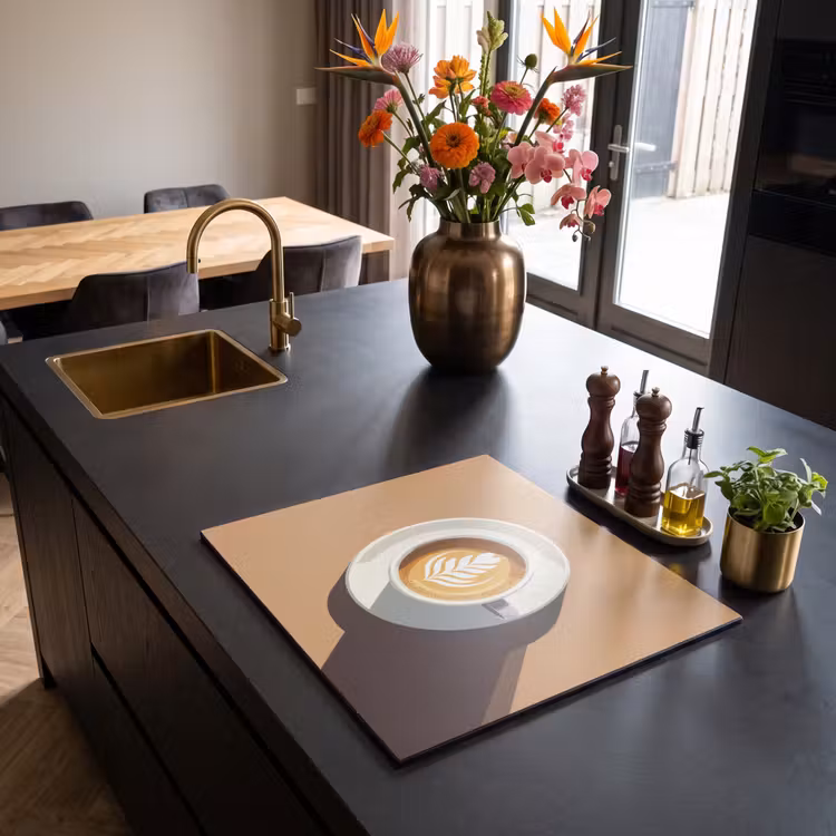 Inductie beschermer - Cappuccino - Kop - Schotel - Minimalitisch — 2