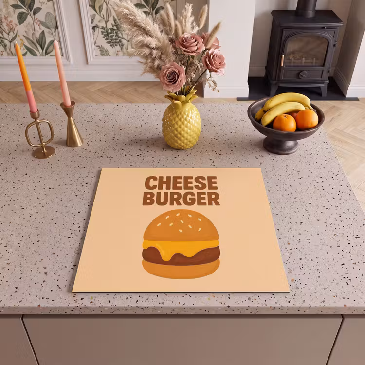 Inductie beschermer - Cheeseburger - Minimalistisch - Geel — 3