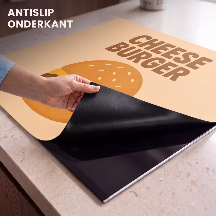 Inductie beschermer - Cheeseburger - Minimalistisch - Geel — 6