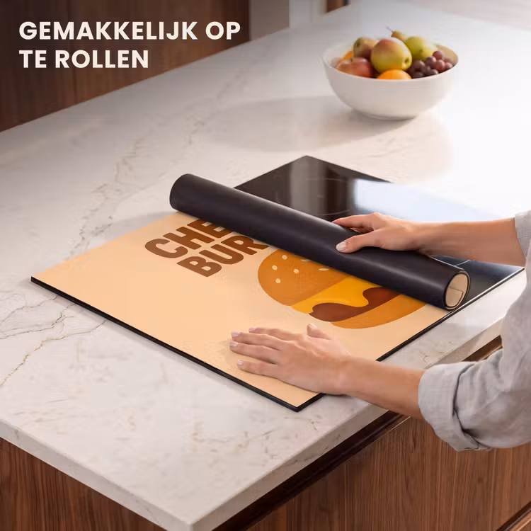 Inductie beschermer - Cheeseburger - Minimalistisch - Geel — 7