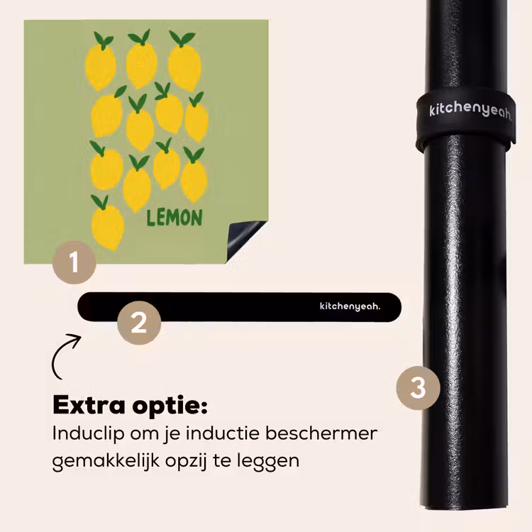 Inductie beschermer - Citroenen - Blaadjes - Geel - Patroon — 8