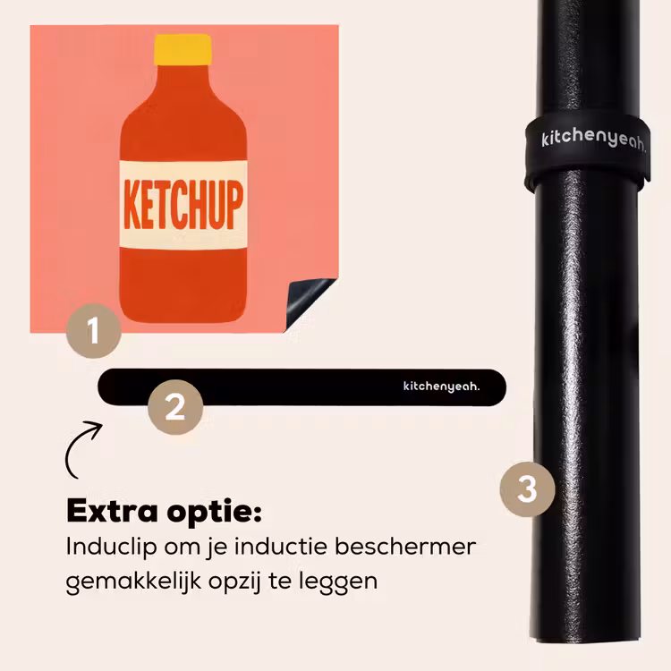 Inductie beschermer - Ketchup - Fles - Rood - Minimalistisch — 8