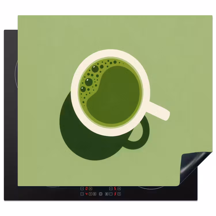 Inductie beschermer - Minimalistisch - Kopjes - Matcha -Groen — 1