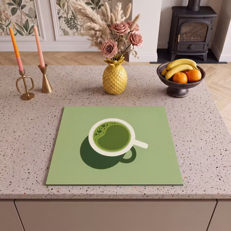 Inductie beschermer - Minimalistisch - Kopjes - Matcha -Groen — 3