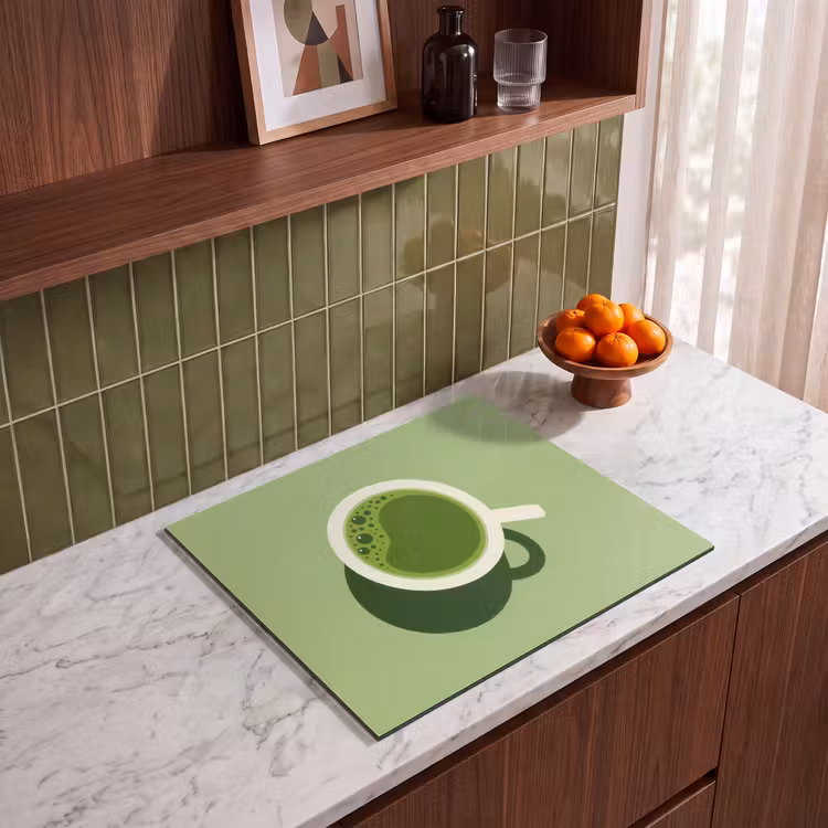 Inductie beschermer - Minimalistisch - Kopjes - Matcha -Groen — 4