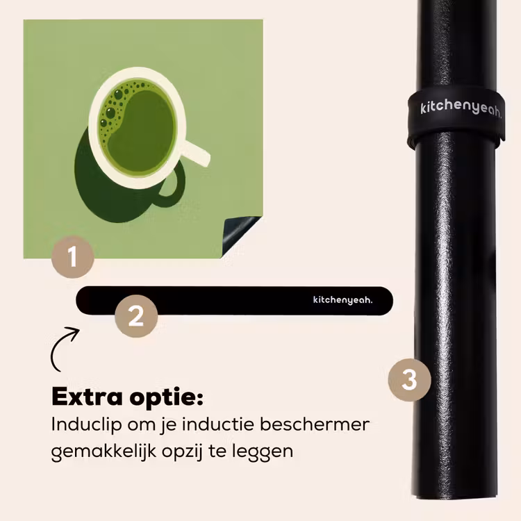 Inductie beschermer - Minimalistisch - Kopjes - Matcha -Groen — 8