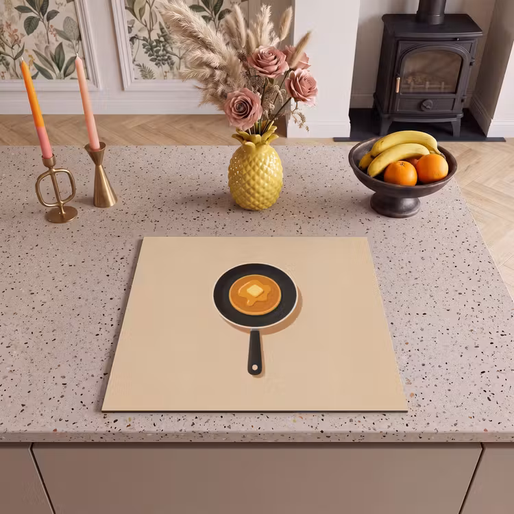 Inductie beschermer - Pannenkoek - Koekenpan - Boter - Minimalistisch — 3