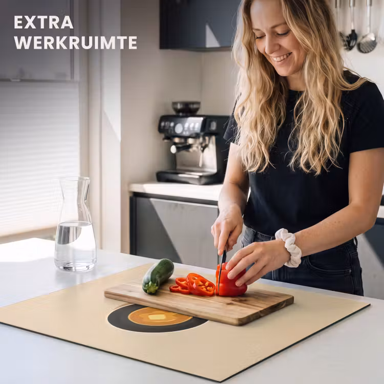Inductie beschermer - Pannenkoek - Koekenpan - Boter - Minimalistisch — 5