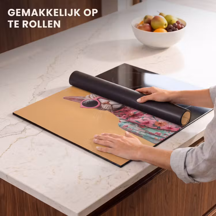 Inductie beschermer - Zonnebril - Kat - Sjaal - Bloemen — 7