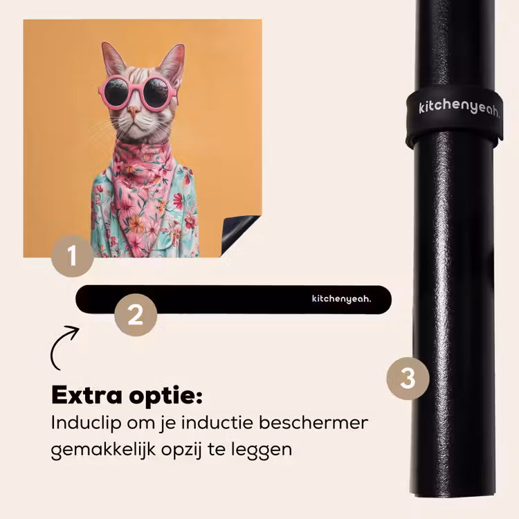 Inductie beschermer - Zonnebril - Kat - Sjaal - Bloemen — 8