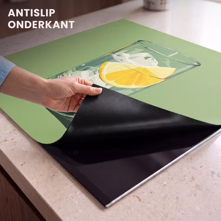 Inductie beschermer - Glas - Citroen - Ijsblokjes - Groen — 6