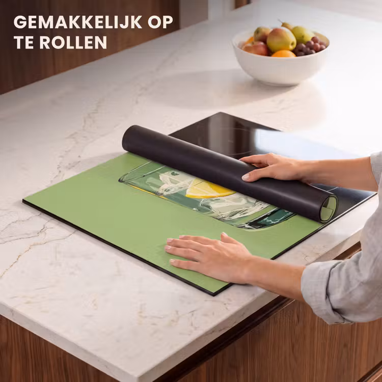 Inductie beschermer - Glas - Citroen - Ijsblokjes - Groen — 7