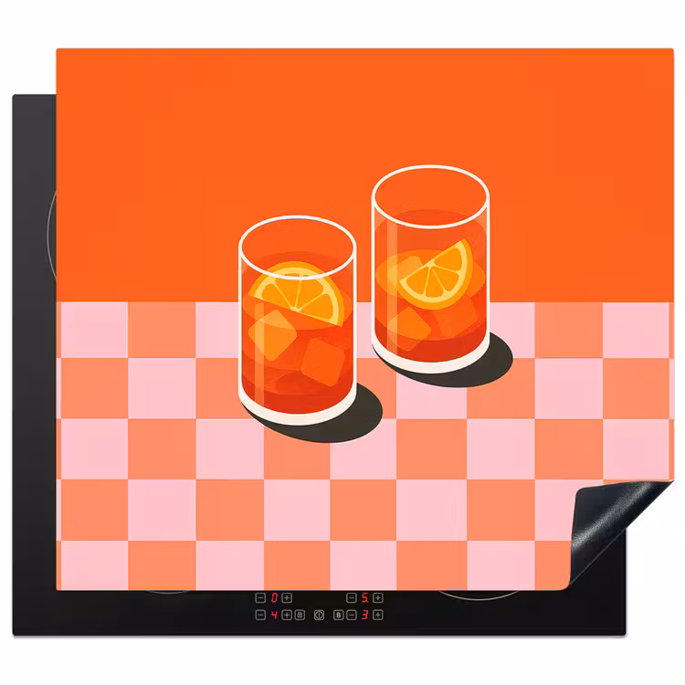 Inductie beschermer - Sinaasappel - Glazen - Oranje — 1