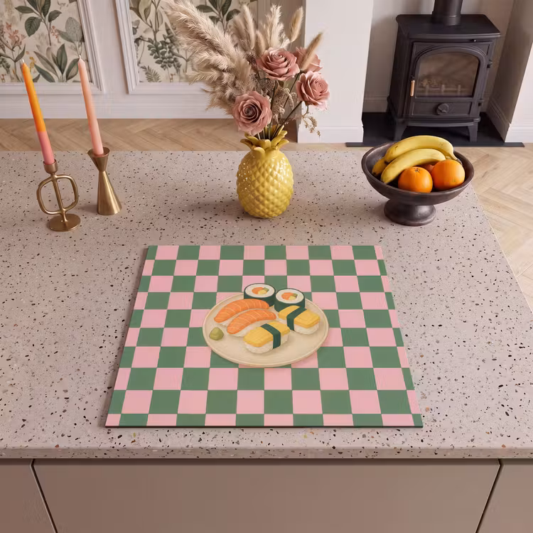 Inductie beschermer - Sushi - Bord - Geblokt - Groen — 3