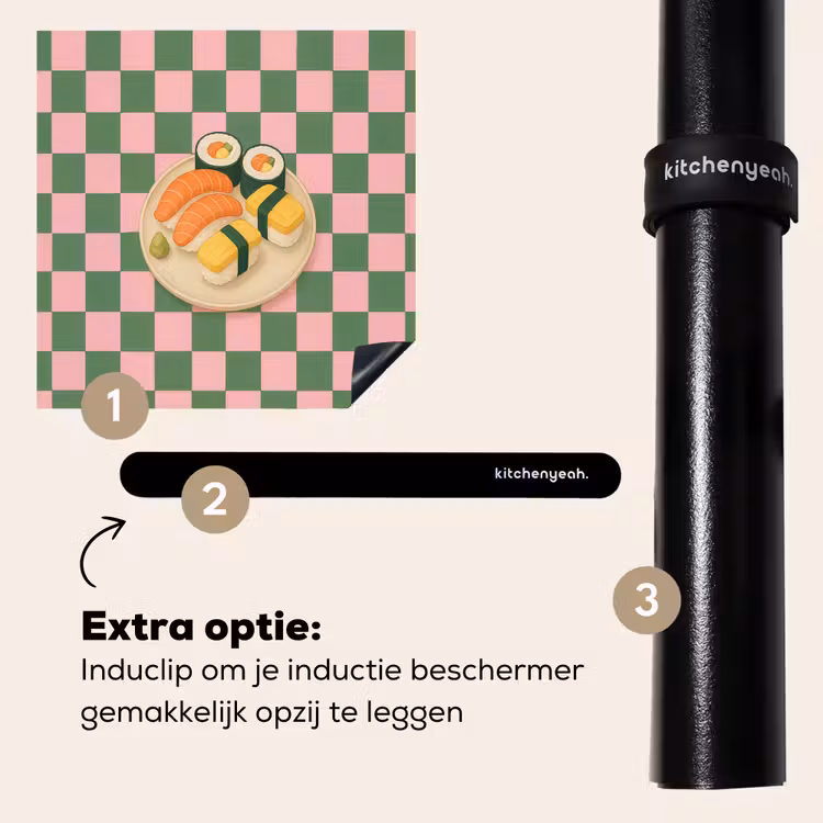 Inductie beschermer - Sushi - Bord - Geblokt - Groen — 8