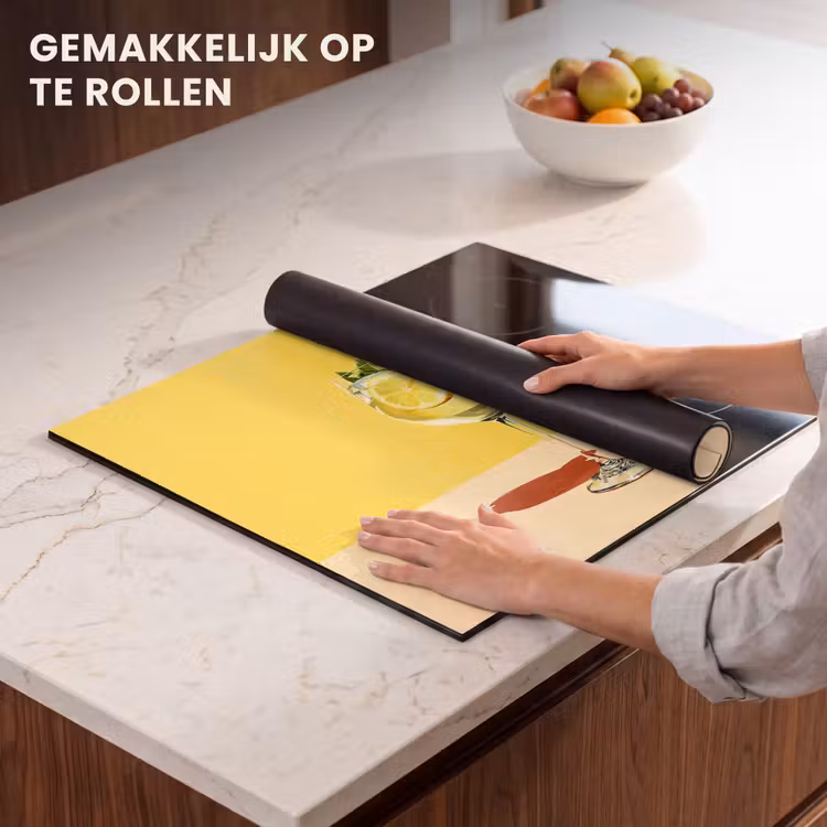 Inductie beschermer - Wijnglas - Citroen - Geel - Minimalistisch — 7