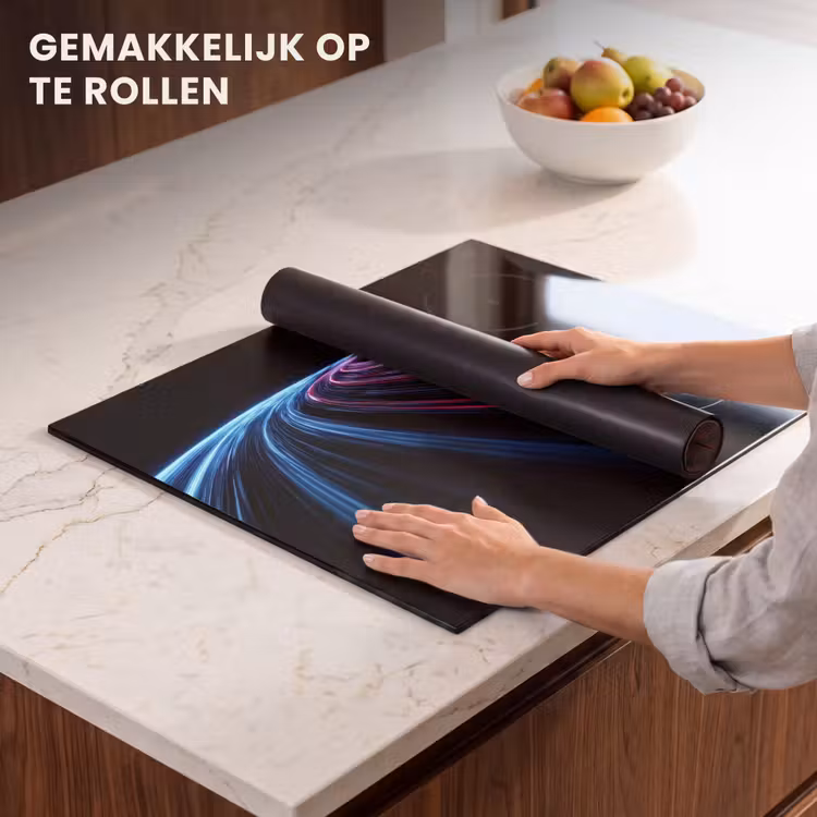 Inductie beschermer - Gaming - Strepen - Gebogen - Blauw — 7