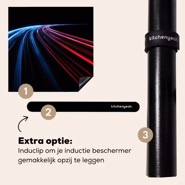 Inductie beschermer - Gaming - Strepen - Gebogen - Blauw — 8